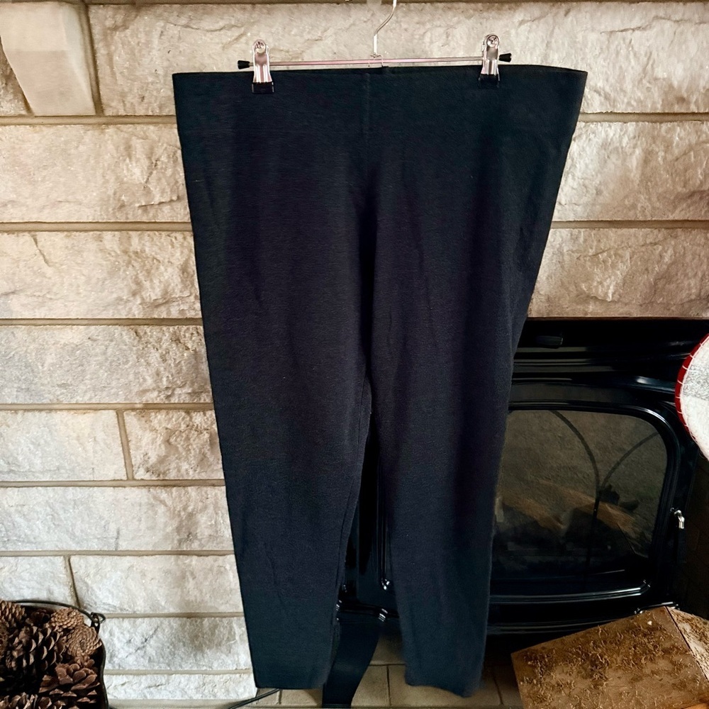 Mixit Heather Gray/Black Women’s Leggings 1X